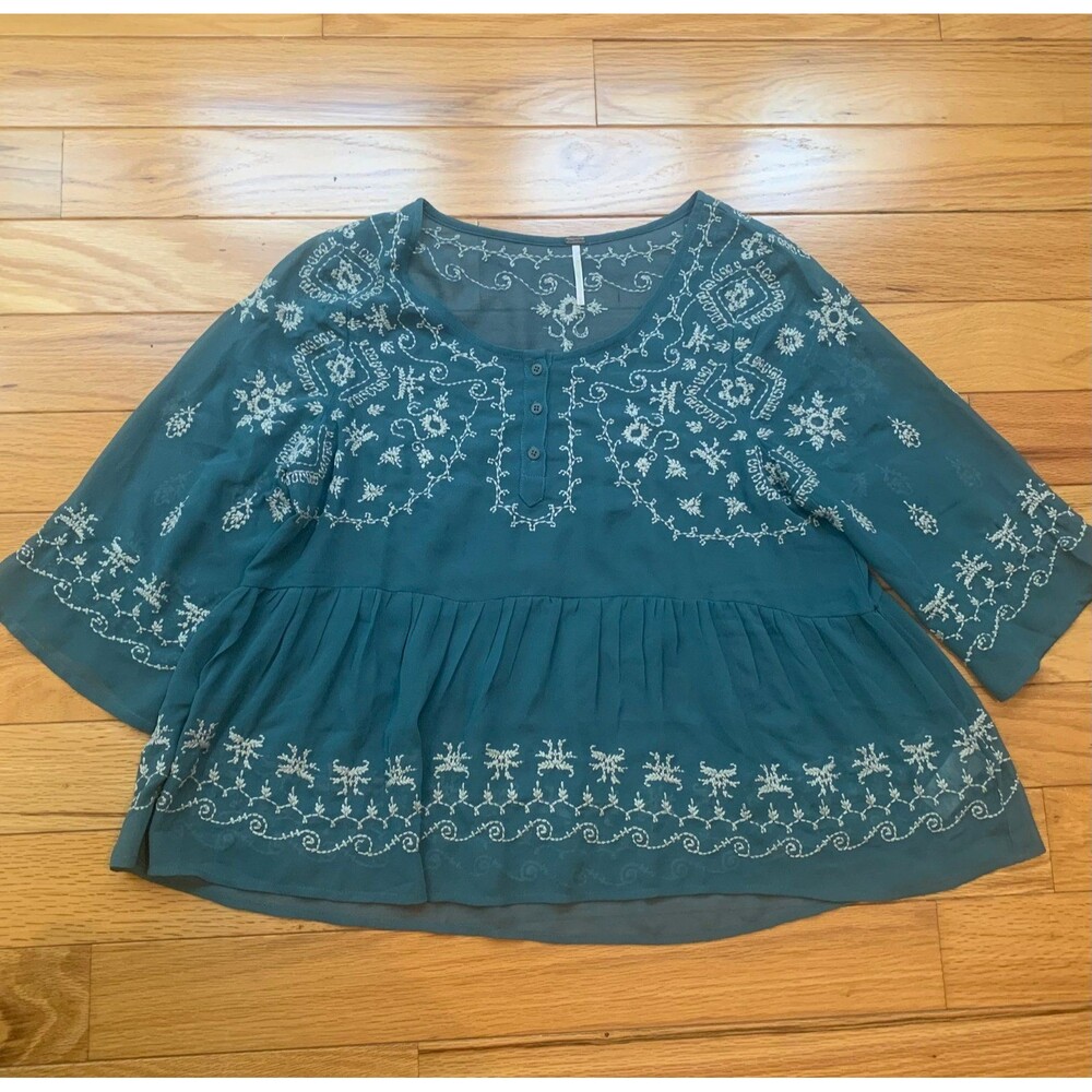 Embroidered Boho Top by Free People
